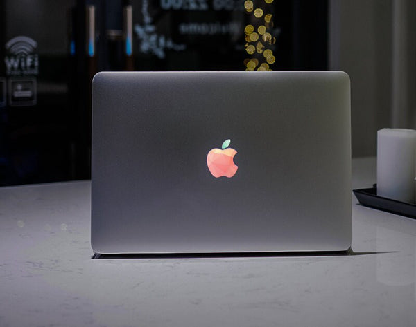 Rainbow Logo macbook sticker cover apple logo /macbook Retro  logo decal /macbook pro decal sticker/ MacBook Air Stickers