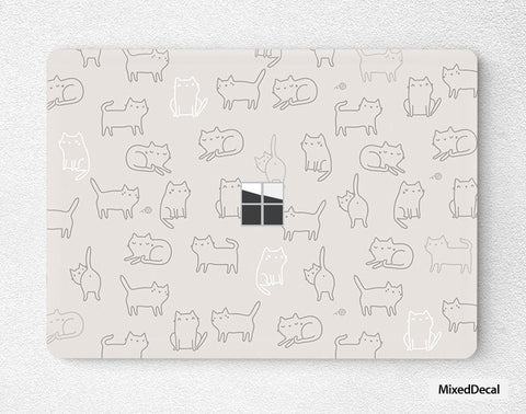 New Microsoft Surface Laptop Skin Sticker Top Surface Book Skin Bottom Surface Laptop Cat Group Skin Surface Book Decal Protector Cover