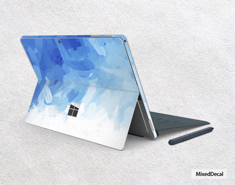 Surface Pro X Surface Pro 7 Skin Microsoft Surface Pro Sticker New Surface Pro back Blue Print Cover Decal Tablet Skin