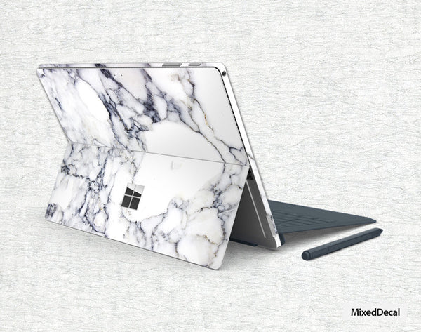Surface Pro X Surface Pro 7 Skin Surface sticker white Marble Microsoft Surface Book back cover skin Tablet decal