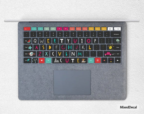 SurfaceBook 2 Keyboard Stickers individual keys Decal Cute Protector Surface Pro Cover Microsoft Laptop Tablet Skin surface pro 7