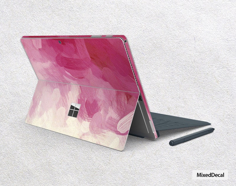 Surface Pro X Surface Pro 7 Skin Microsoft Surface Pro Pink Watercolor Sticker New Surface Pro back cover skin Tablet decal