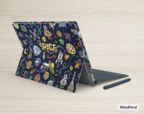 Space Surfing, Pro X Surface Pro 7 Skin, Microsoft Surface sticker, Microsoft Surface  back cover skin Tablet decal