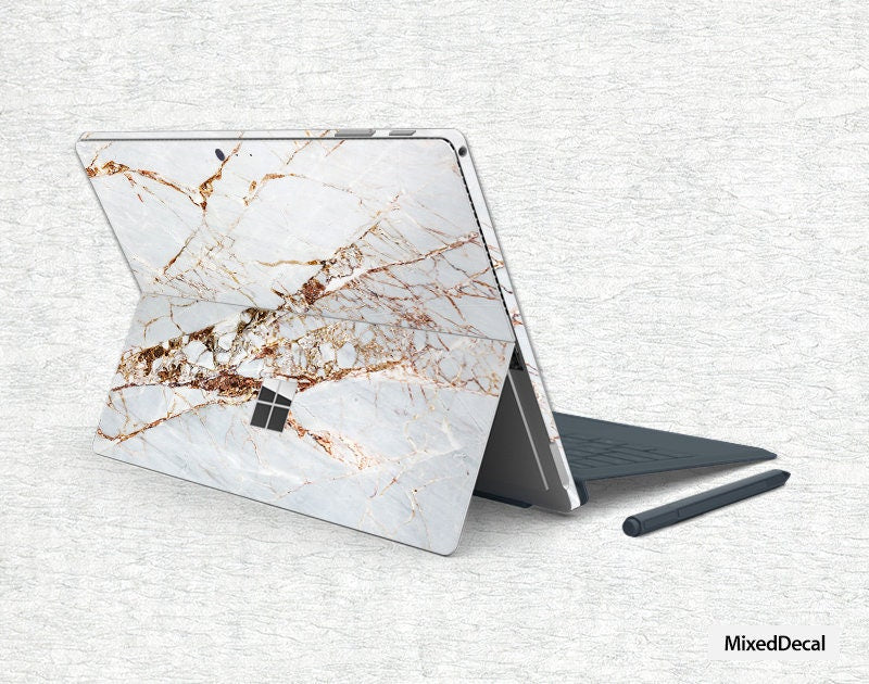 Surface Pro X Surface Pro 7 Skin Surface Pro sticker Gold Marble Microsoft Surface back cover skin Tablet decal
