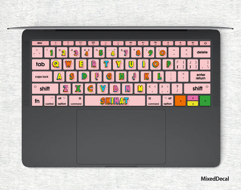 Pink Building Blocks keyboard Stickers Laptop keyboard Cover Vinyl MacBook keyboard Decal Air Skin kits MacBook Pro 15 Skin Decals