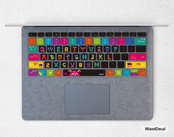 Surface Pro 7 skin SurfaceBook 2 Keyboard Stickers individual keys Decal Little Monster Protector Microsoft Laptop Tablet Skin