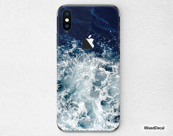 White Wave iPhone 14 Pro Skin iPhone 13 Pro Max decals iPhone stickers iPhone 12 back cover iPhone Vinyl skin