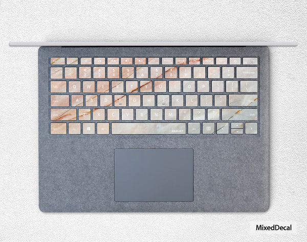 SurfaceBook 2 Keyboard Stickers individual keys Decal Orange Marble Protector Cover Microsoft Laptop Surface Pro Tablet Skin Surface Pro 7