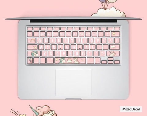 Pink Unicorn keyboard Stickers MacBook Air M2 keyboard Cover MacBook Air 13 Vinyl keyboard key Stickers MacBook Pro 14 Skin