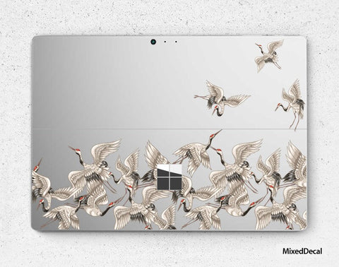 Clear Surface Pro X Surface pro 7 skin  Microsoft Surface Pro 6 Brown Cranes Decal Surface Pro 4 sticker Laptop back cover skin