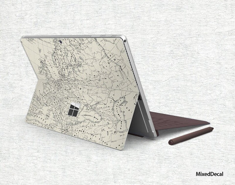 New Microsoft Surface Go Europe Map Top Cover Sticker Surface Decal Protection Skin Surface Pro Tablet skin decal Surface Go 2