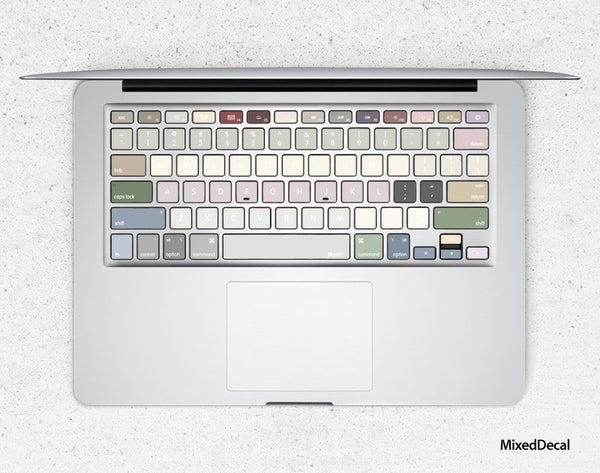 Morandi Keyboard Stickers MacBook Air 13 2018 Skin Keyboard Decal MacBook Pro 15 kits Skin Touch Bar 2017 Laptop Keyboard Stickers Mac Decal