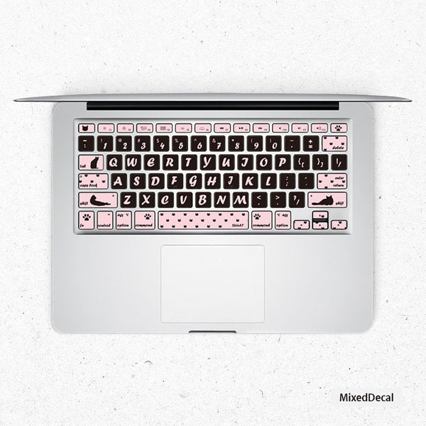 Black Cat Stickers Laptop keyboard Cover Vinyl MacBook keyboard Decal Air Skin kits MacBook Pro 13 2019 Skin Decals Mac Air 13 2018