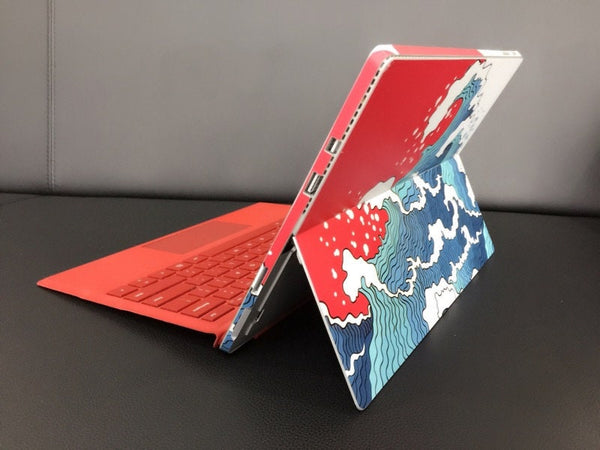 Surface Pro X Surface Pro 7 Skin Microsoft Surface Pro 6 Skin New Surface Pro back Great Wave Cover Decal Tablet Skin
