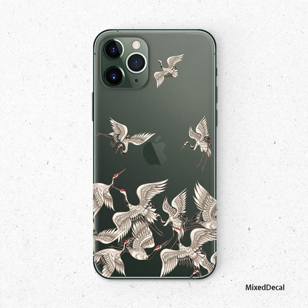 Cranes iPhone 14 Pro Max Skin iPhone 13 cover iPhone 12 decals iPhone 12 Pro vinyl skin iPhone clear skin