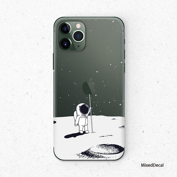 Flag on the moon iPhone 14 Pro Skin iPhone 13 Pro Max Clear cover iPhone 12 Back Sticker New iPhone Stickers 3M Clear iPhone Back Cover