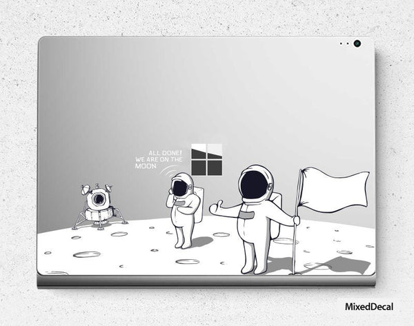 Clear Transparent Stickers Microsoft Surface Skin Laptop Bottom Skin Surface Laptop 3  Decal Surface Book 2 decal We are on the moon