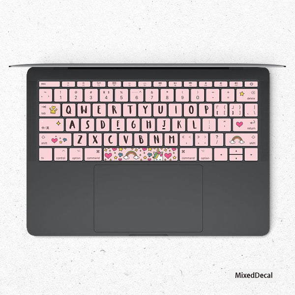 Heart keyboard Stickers Laptop keyboard Cover Vinyl MacBook keyboard Decal MacBook Skin kits MacBook Pro 16 Decals MacBook Pro 13