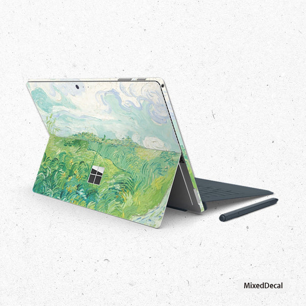 Surface Pro X Surface Pro X Skin Microsoft Surface Pro 7 sticker Green Wheat field New Surface Pro back cover skin Tablet decal