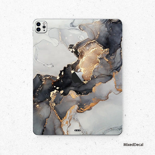 New iPad Pro 12.9 Back sticker Gold Marble Mini decal Cover Skin New iPad 9.7 iPad Back Cover iPad Sticker iPad Decal