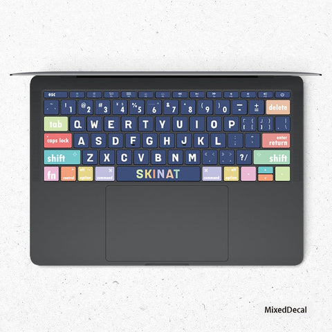 Macaron Font Keyboard Stickers MacBook Air 13 2020 Skin Keyboard Decal MacBook Pro 16 kits Skin Touch Bar 2019 Laptop Keyboard Stickers