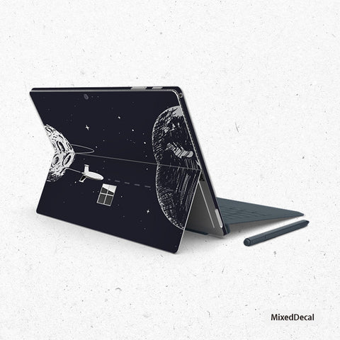 Surface Pro X Surface Pro 7 Skin Microsoft Surface Pro 6 Sticker Between the Planet New Surface Pro back cover skin Tablet decal