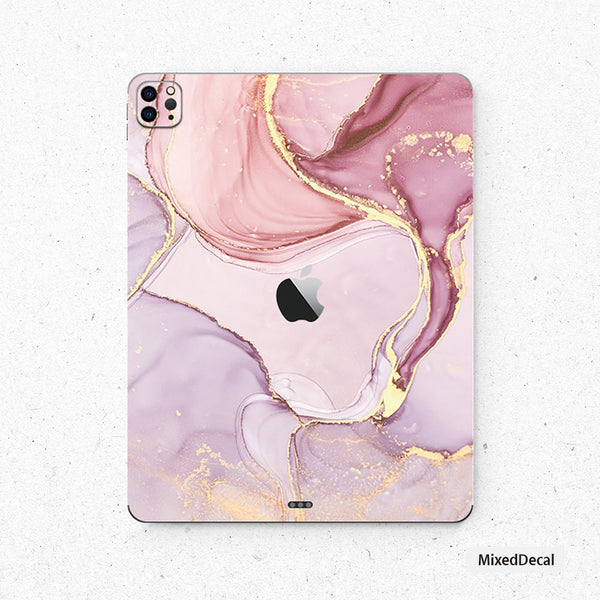 New iPad Pro 12.9 Back Sticker iPad mini Pink Marble decal iPad 8 Skin New iPad 9.7 Cover iPad Air 4 decals