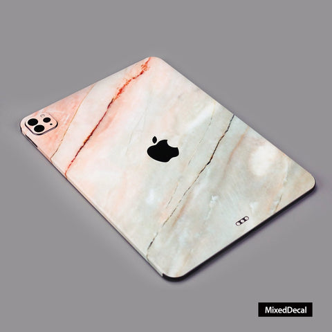 New iPad Pro 12.9 Back sticker Orange Marble iPad Mini decal New iPad 9.7 iPad 8 Back Cover iPad Air 4 Decals