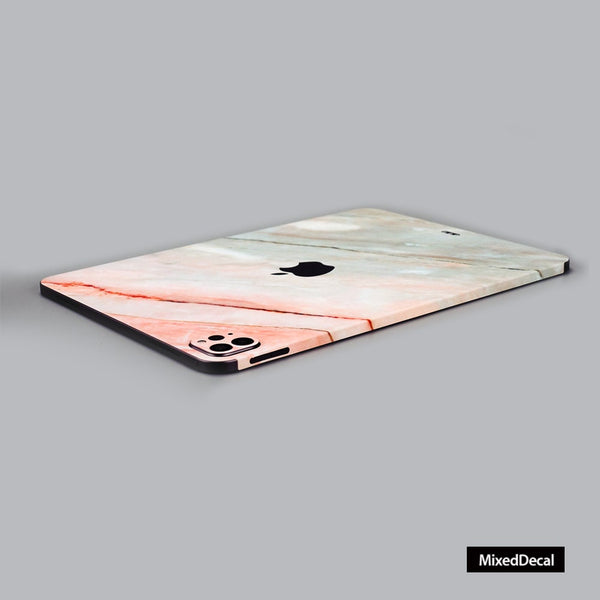 New iPad Pro 12.9 Back sticker Orange Marble iPad Mini decal New iPad 9.7 iPad 8 Back Cover iPad Air 4 Decals