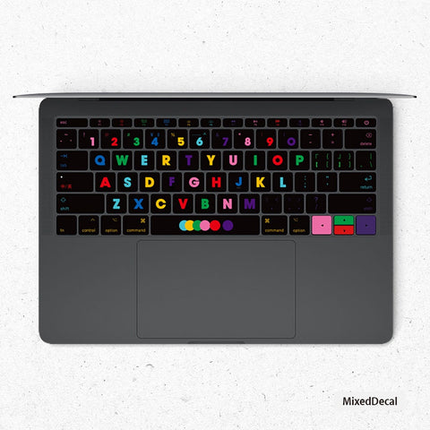 Colorful Dots MacBook keyboard Laptop Stickers Keyboard Decal MacBook Air 13 Vinyl Skin Kits MacBook Touch Bar MacBook Pro 16 Skin