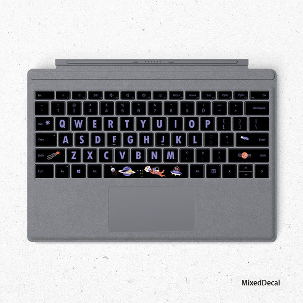 Happy Space Surface Pro keyboard Keys Skin Surface Book individual keys Stickers Surface laptop Keys Sticker Microsoft Laptop cover