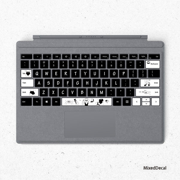 Queen Surface Pro keyboard Keys Skin Surface Book individual keys Stickers Surface laptop Keys Sticker Microsoft Laptop cover