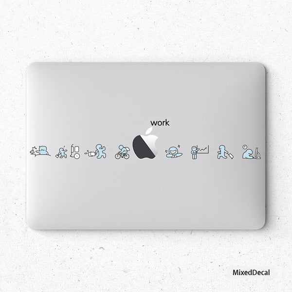 Work MacBook Air 13 Skin Geek Stickers MacBook Pro Decal MacBook Pro Air Skins MacBook Skin MacBook Sticker Laptop Stickers Skins