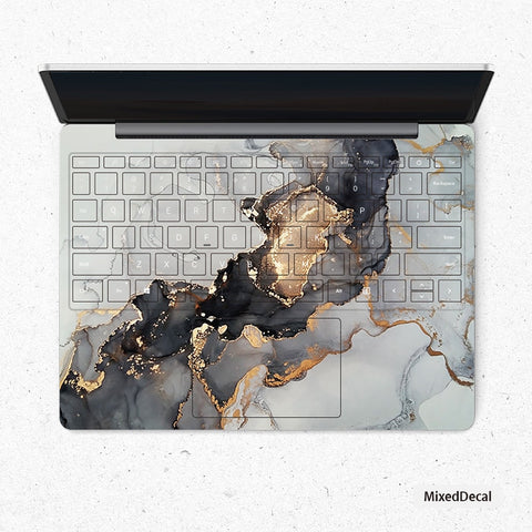 Surface Laptop Go 12.4" Skin Microsoft Laptop Stickers Gold Marble Stickers US Keyboard Skin