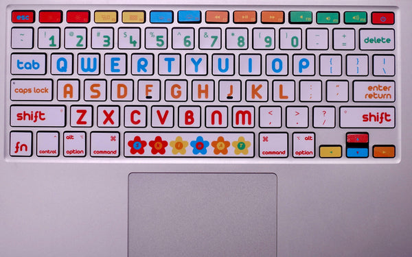 Little Flowers keyboard Stickers Laptop keyboard Cover Vinyl MacBook keyboard Decal MacBook Skin kits MacBook Pro 16 Decals MacBook Pro 13