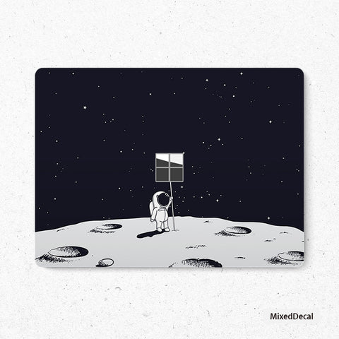 Surface Laptop Go 12.4" Skin Microsoft Laptop Stickers Flag on the Moon Stickers Top and Bottom Skin