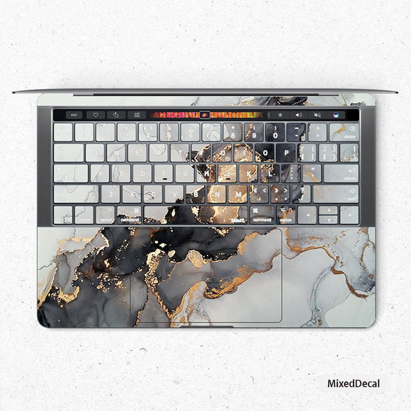 Gold Marble Keyboard MacBook Pro Touch 16 Skin MacBook Air Cover MacBook Retina 12 Protective Vinyl skin Anti Scratch Laptop Cover