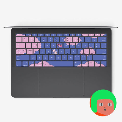 Let's Fly MacBook keyboard Laptop Stickers Keyboard Decal MacBook Air 13 Vinyl Skin Kits MacBook Touch Bar MacBook Pro 16 Skin