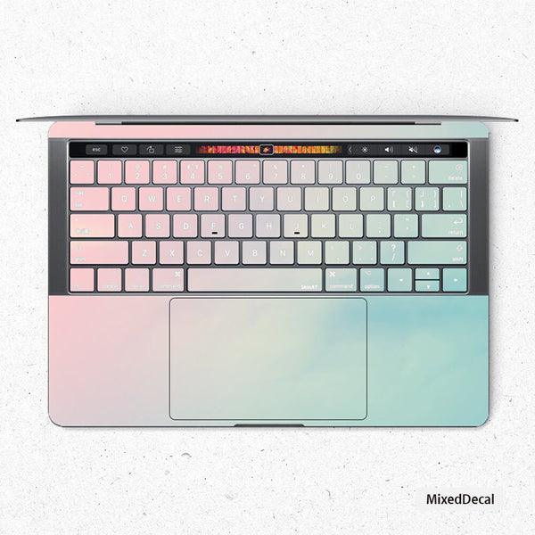 Pink to Green Keyboard MacBook Pro Touch 16 Skin MacBook Pro 13 MacBook Air Protective Vinyl skin Anti Scratch Laptop Cover