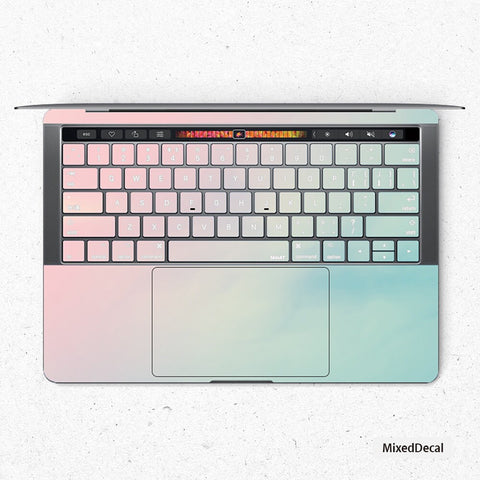 Pink to Green Keyboard MacBook Pro Touch 16 Skin MacBook Pro 13 MacBook Air Protective Vinyl skin Anti Scratch Laptop Cover