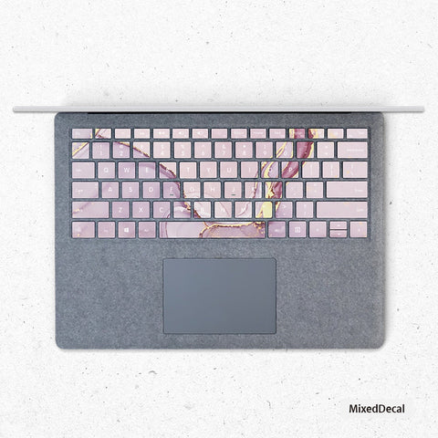 SurfaceBook 3 Keyboard Stickers individual keys Decal Pink Marble Protector Cover Microsoft Laptop Surface Pro Tablet Skin Surface Pro 7