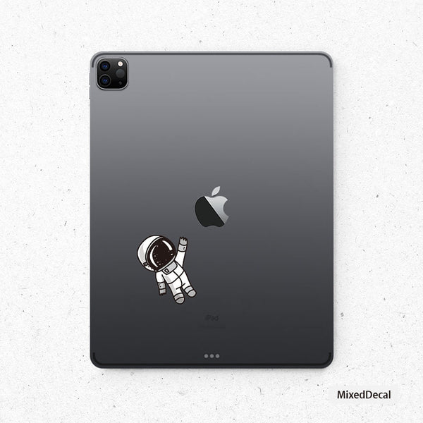 Clear New iPad Pro 12.9 Back Full Transparent Astronaut sticker iPad mini Cover iPad 8 Skin New iPad 9.7 iPad Back Cover iPad Decal