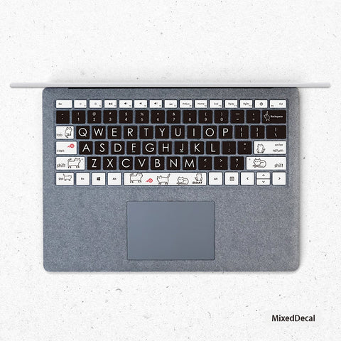 Cats Surface Laptop Surface Book Surface Pro 7 Surface Pro X Keyboard Vinyl Key’s Skin Microsoft Product Keyboard Key’s Kit