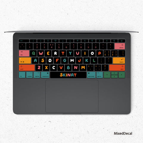Colorful Font MacBook keyboard Stickers| Keyboard key's individual Stickers| MacBook Air Vinyl Key’s Skin| MacBook M1 Chip Accessories