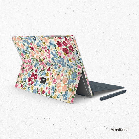 Retro Floral Surface Pro Sticker| Surface Pro 7 Skin |Microsoft Surface Pro Sticker| New Surface Pro back cover| Surface Product Warp