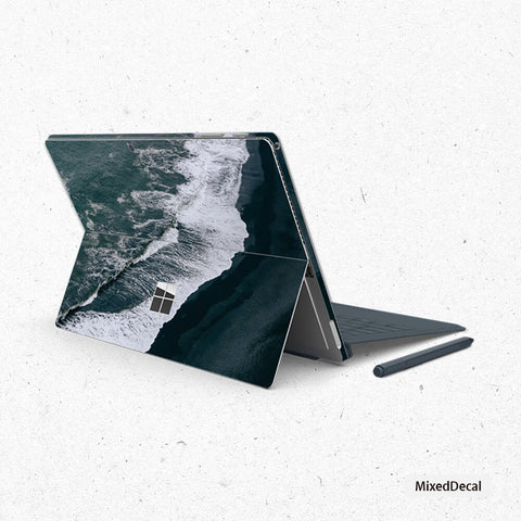 Black Sea Beach Surface Pro X Skin| Surface Pro 7 Skin| Microsoft Surface Pro X sticker| New Surface Pro back cover| Tablet decal