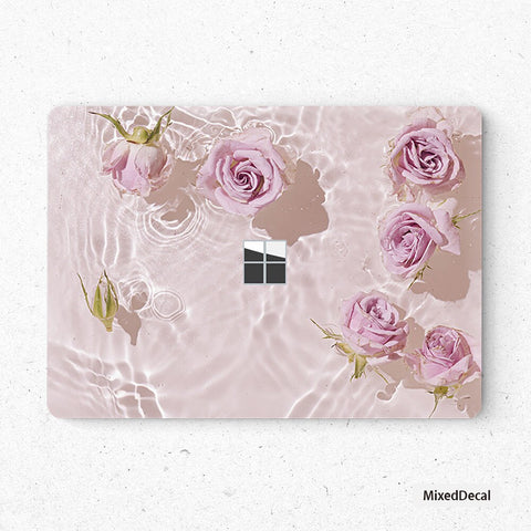 Rose Laptop Stickers Microsoft Surface Book Skin  Surface Laptop Protector Cover Top and Bottom 3M Skin