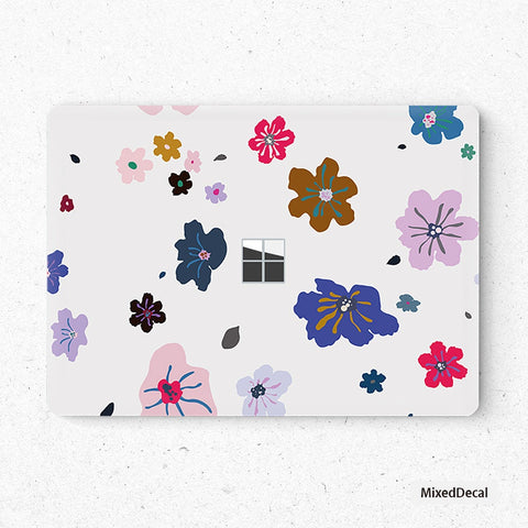 Flowers Laptop Stickers Microsoft Surface Book Skin Surface Laptop Protector Cover Top and Bottom 3M Skin
