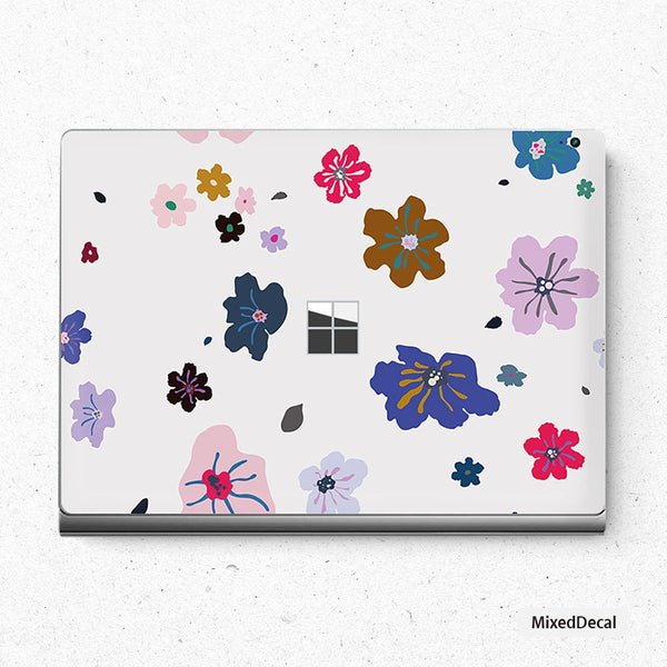 Flowers Laptop Stickers Microsoft Surface Book Skin Surface Laptop Protector Cover Top and Bottom 3M Skin