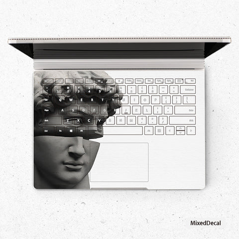 David Statue Face Microsoft SurfaceBook Keyboard Sticker Surface Laptop Full Keyboard Skin Layout 3M Vinyl Skin